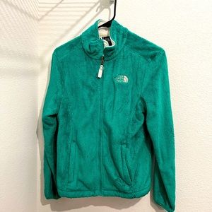 Green North face jacket